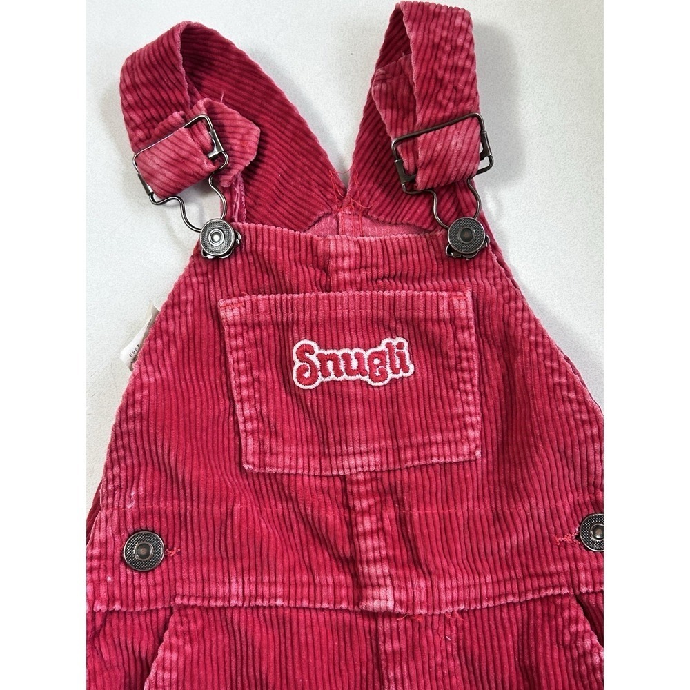 Vintage SNUGLI Red Corduroy Overalls Christmas Holidays BABY TODDLER Size 12mo